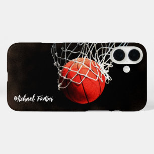 Basketball Your Name Personal Information iPhone 16 Plus Case