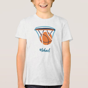 Basketball Your Name Personal Tri-Blend Shirt