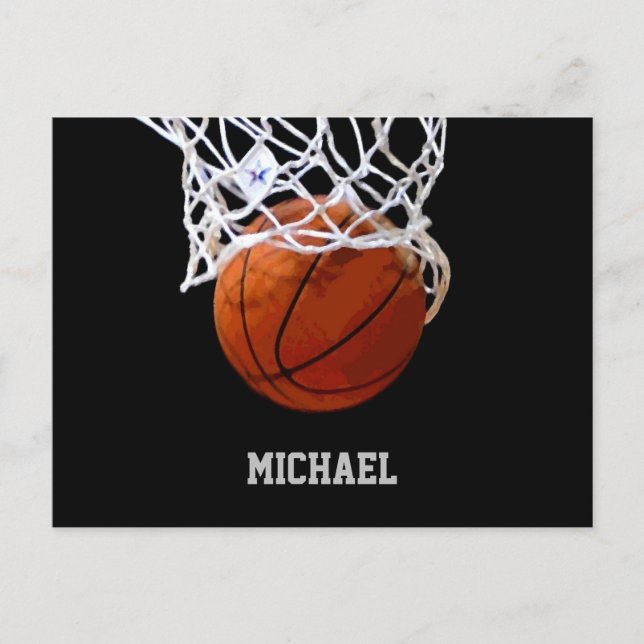 Basketball Your Name Postcard (Front)