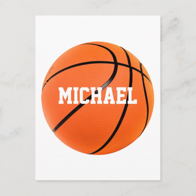 Basketball Your Name Postcard (Front)