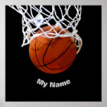 Basketball Your Name Poster<br><div class="desc">Digital Sporting Images and Artworks - We Love Basketball - American Popular Sports</div>