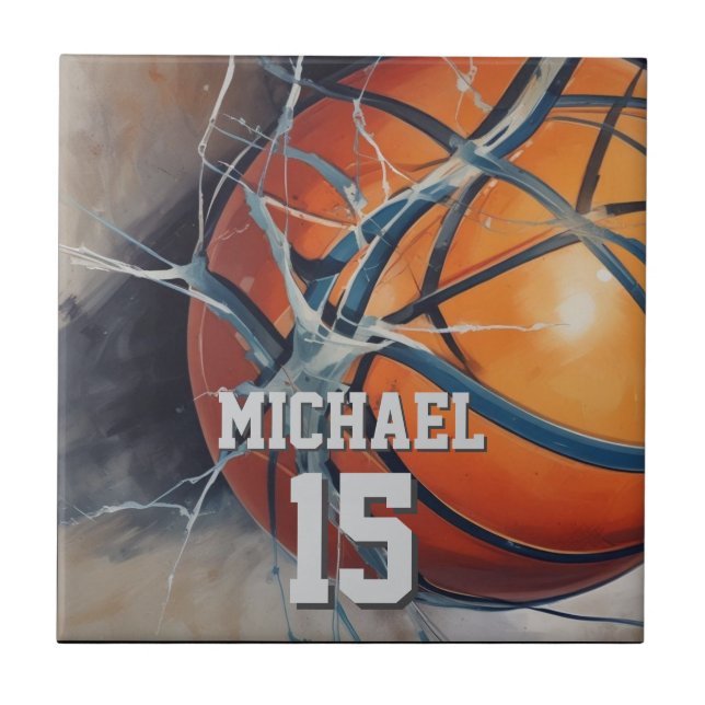 Basketball Your Name Tile (Front)
