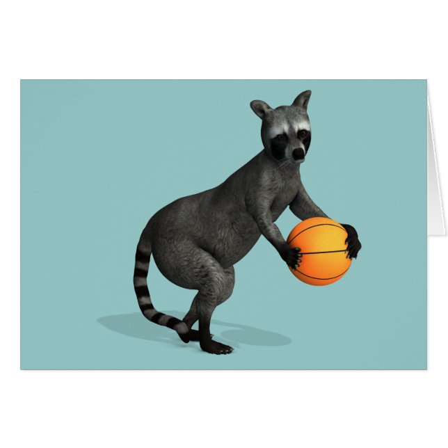 Basketballer Racoon (Front Horizontal)