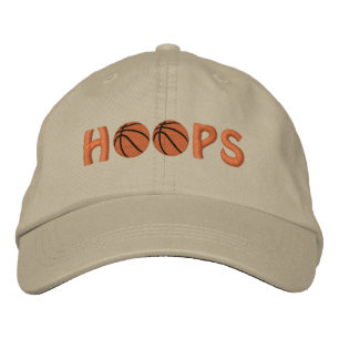 Basketballs Hoops Embroidered Cap