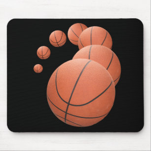 Basketballs in the Air Mouse Pad