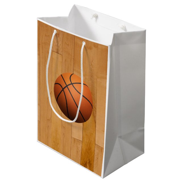 Basketballs Medium Gift Bag (Front Angled)