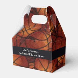 Basketballs on Flannel Favour Box