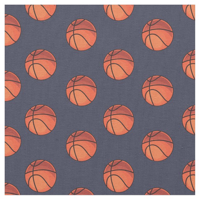 Basketballs on Navy Blue Fabric (Close Up)