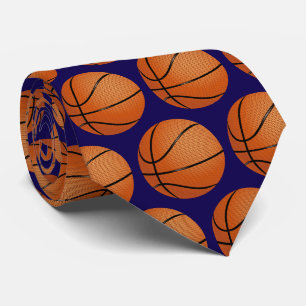 Basketballs Pattern Sport Gifts Tie