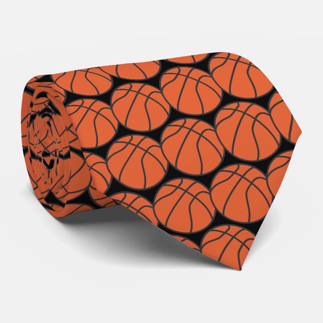 Basketballs Tie (Rolled)