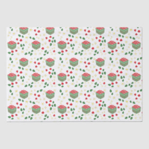 Baskets of Berries Strawberry Flowers Summer  Tissue Paper