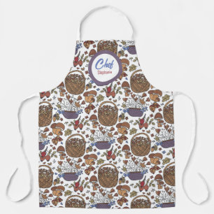 Baskets of Mushrooms, Personalized Chefs Apron