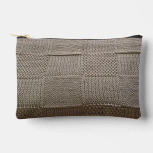 Basketweave Patchwork Knit by Shirley Taylor Accessory Pouch