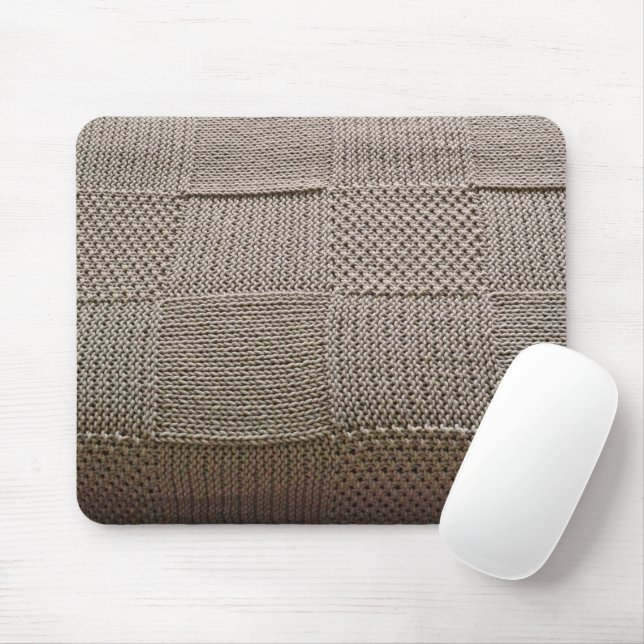 Basketweave Patchwork Knit by Shirley Taylor Mouse Pad (With Mouse)