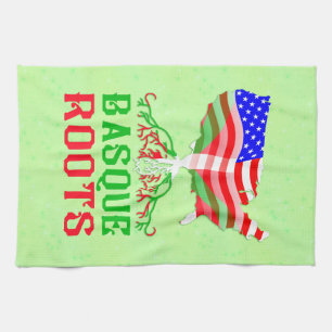 Basque American Roots Tea Towel