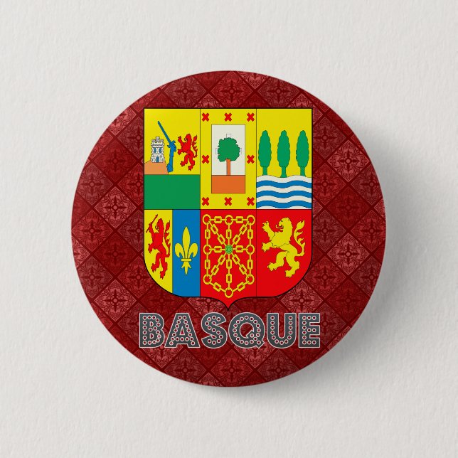 Basque Coat of Arms 6 Cm Round Badge (Front)