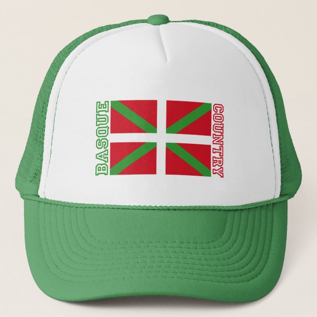 Basque Country and ikurriña, Trucker Hat (Front)
