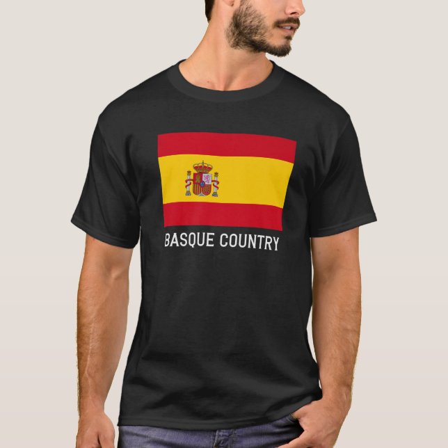Basque Country Spain Flag Emblem Escudo Bandera Cr T-Shirt (Front)