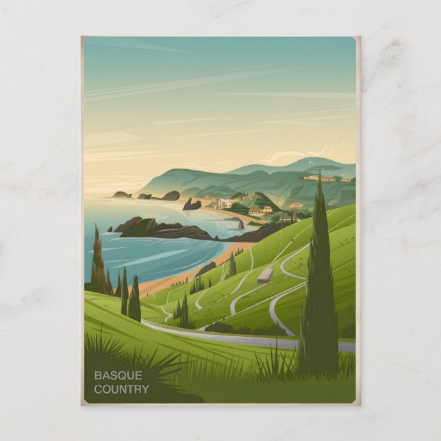 Basque Country vintage Postcard (Front)