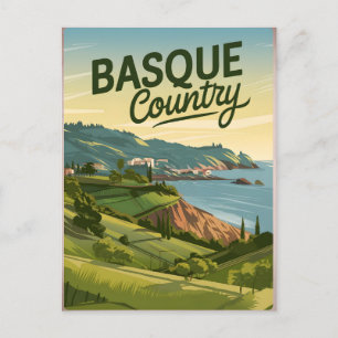 Basque Country vintage Postcard