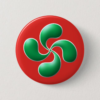 Basque cross 6 cm round badge
