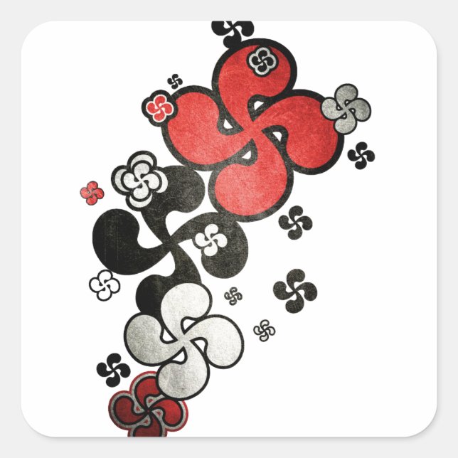 Basque cross square sticker (Front)