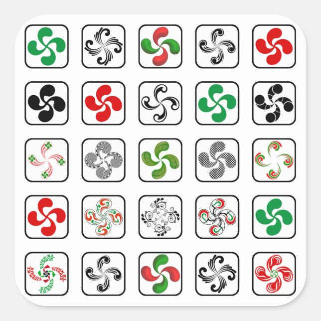 Basque Cross Square Sticker (Front)