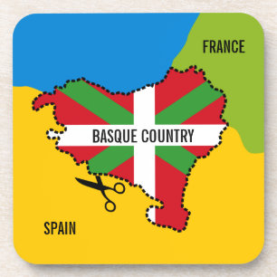Basque flag Ikurriña, Basque Country independence, Coaster