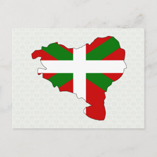 Basque Flag Map full size Postcard