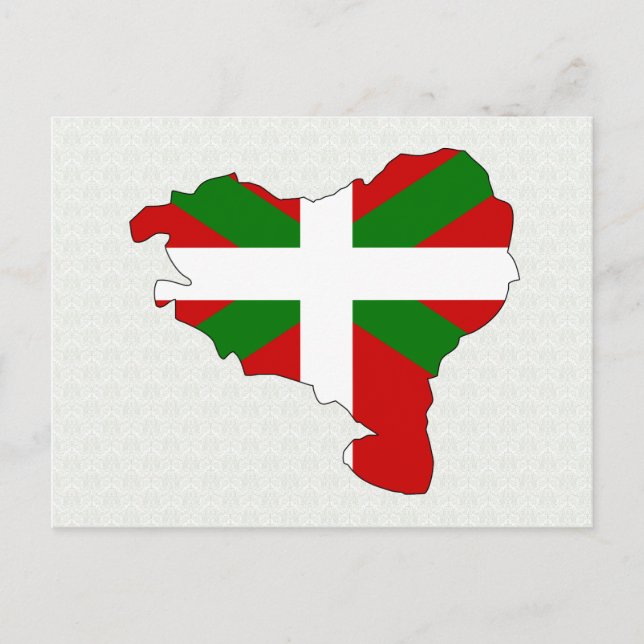Basque Flag Map full size Postcard (Front)