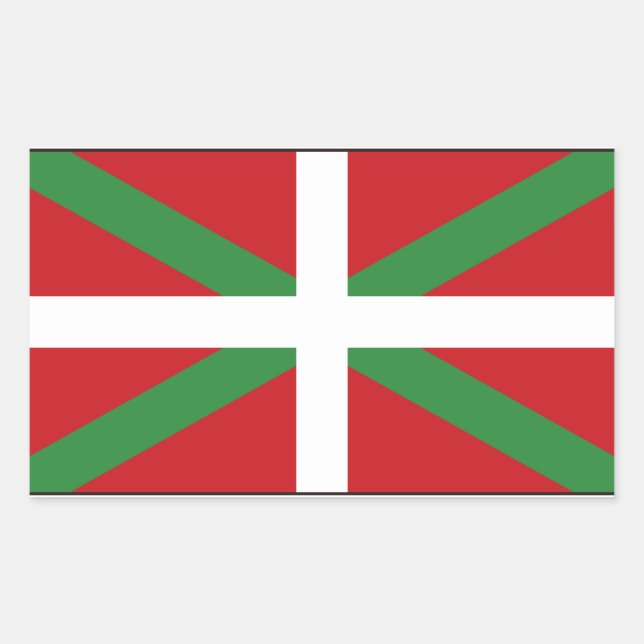 Basque Flag Spain Rectangular Sticker (Front)