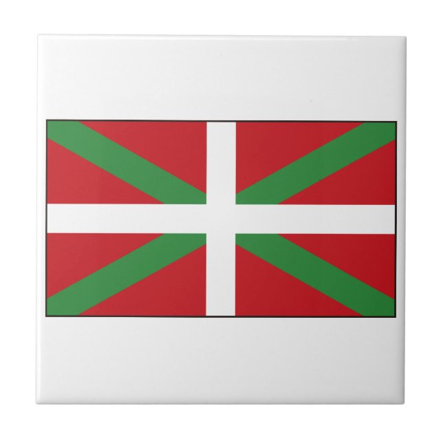 Basque Flag Spain Tile (Front)