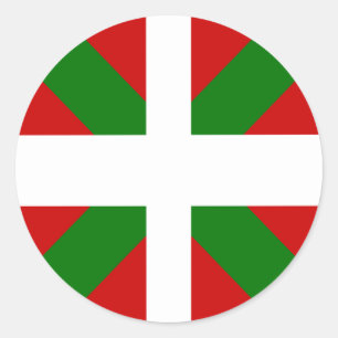 Basque High quality Flag Classic Round Sticker