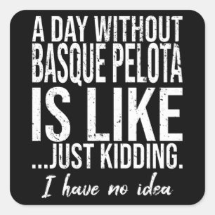 Basque Pelota funny sports gift Square Sticker