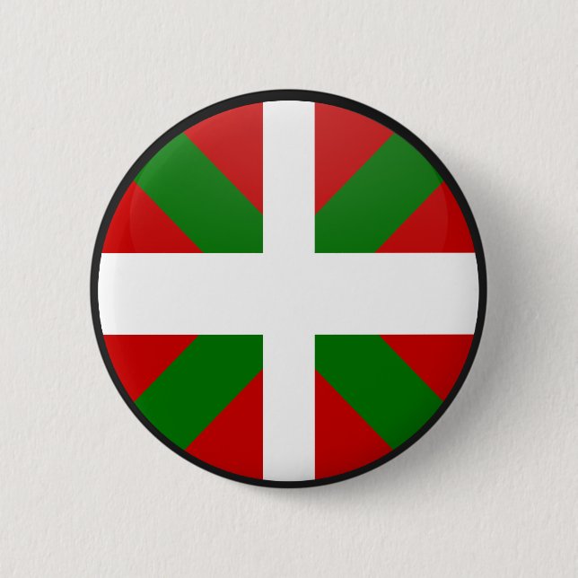 Basque quality Flag Circle 6 Cm Round Badge (Front)