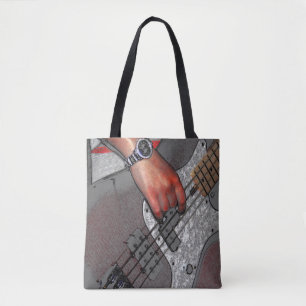 Bass 4 stcn tote bag