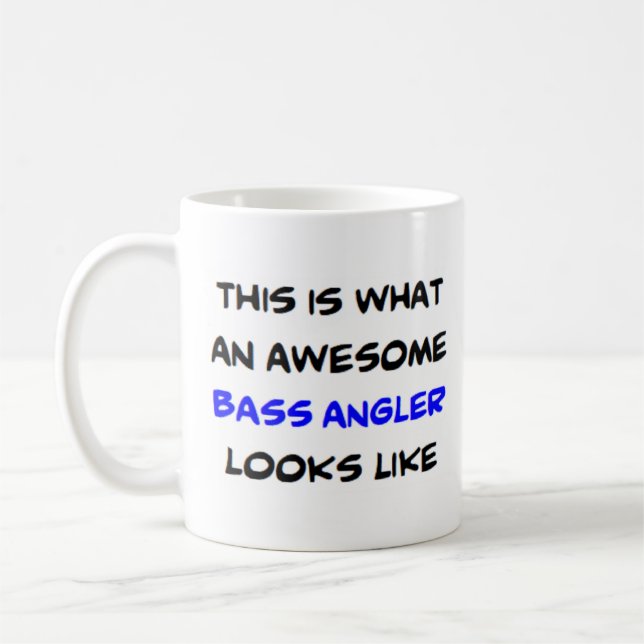 bass angler, awessome coffee mug (Left)