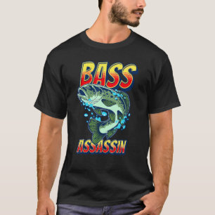 Bass Assassin  Fisherman Bass Fish Jumping T-Shirt
