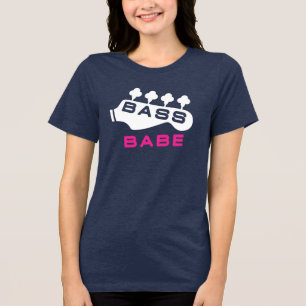 Bass Babe Gift For Bassiste Girl Tri-Blend Shirt