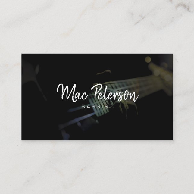 Bass Bassist Bass Guitarist Musician Business Card (Front)