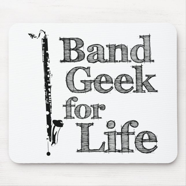 Bass Clarinet Band Geek Mouse Pad (Front)