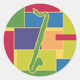 Bass Clarinet Colorblocks Sticker