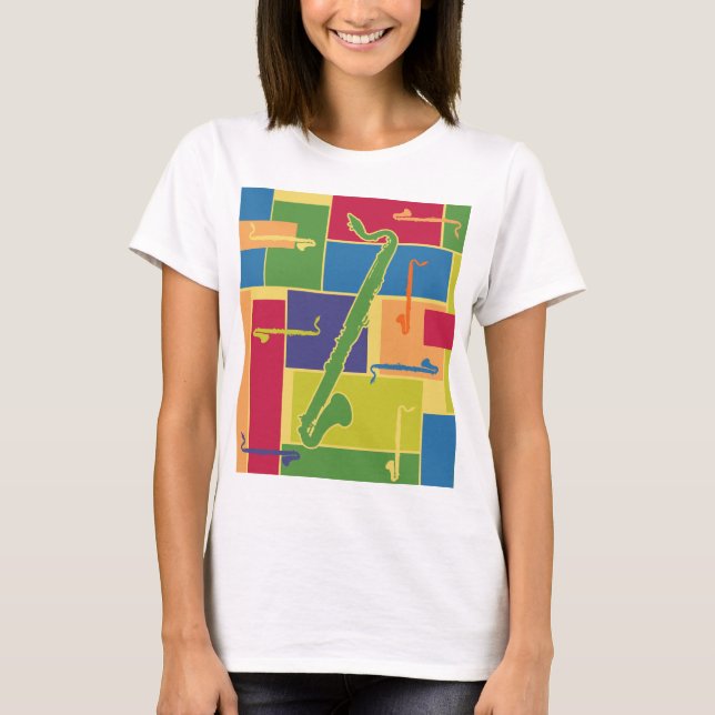 Bass Clarinet Colorblocks T-Shirt (Front)
