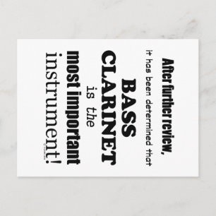 Bass Clarinet Most Important Instrument Postcard