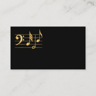 Bass clef business card