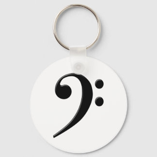 Bass Clef - F Clef Music Symbol Key Ring