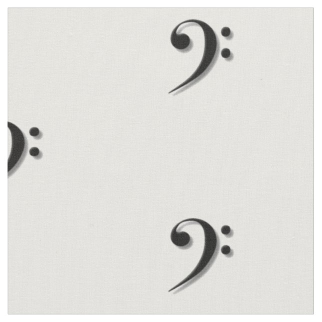 Bass Clef Fabric by Leslie Harlow (Close Up)
