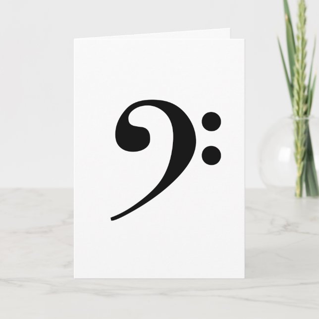 Bass Clef Greeting Card (Front)