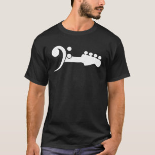 Bass Clef Guitarist Bass Guitar Player Bassist Mus T-Shirt