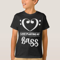 Bass Clef Heart Love Playing Bass